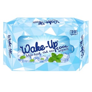 Khăn ướt Wake-Up Cool hương bạc hà gói 20 miếng