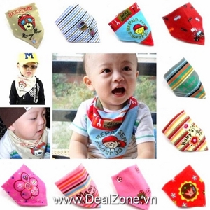 Khăn yếm tam giác vải cotton xinh xắn