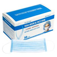 Khẩu trang y tế Tanaphar xanh 4 lớp (hộp 50 chiếc)