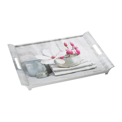 Khay họa tiết bát hoa 300 cỡ L 49 x 34 cm Nuova