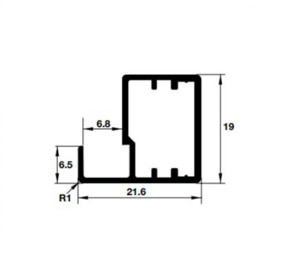 Khung nhôm cho cửa kính Häfele 563.84.903