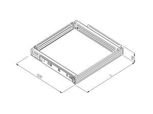 Khung rổ kéo cho tủ quần áo Elite 805.85.761