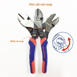 Kìm cắt, kìm kẹp cán xoay 5 tư thế 180mm Workpro W031184