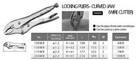 Kìm chết mỏ cong KTC 175WR (0-41mm, 177mm)
