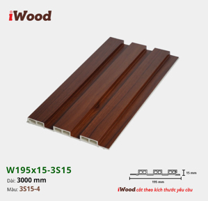 Lam 3 sóng iWood W195x15-3S15-4