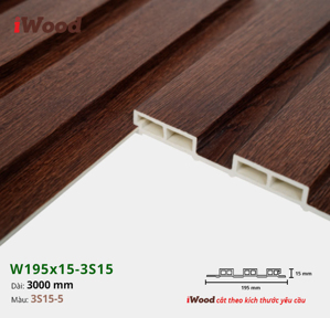 Lam 3 sóng iWood W195x15-3S15-5