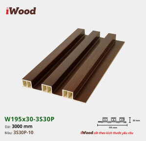 Lam 3 sóng iWood W195x30-3S30P-10