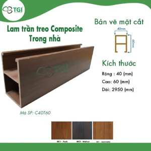 Lam trần gỗ nhựa C40T60