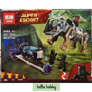 Lắp ghép Báo Đen đối đầu tê giác ở hầm mỏ LEPIN 07100