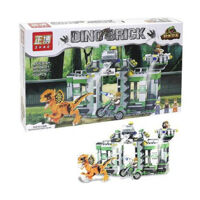 Lắp ráp xếp hình mô hình trạm bảo vệ khủng long dino brick 524 khối zb311