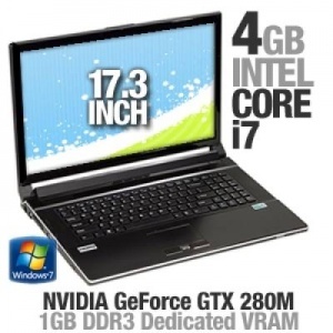 Laptop Visionman Widow WGMI-2SG210 - Intel Core i7-820QM 1.73GHz, 4GB RAM, 500GB HDD, NVIDIA GeFocre GTX 280M, 17.3 inch