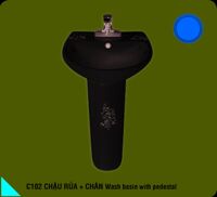 Lavabo chân treo Hảo Cảnh C102-HC04