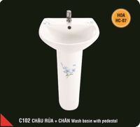 Lavabo chân treo Hảo Cảnh C102-HC07