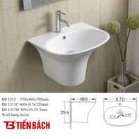 Lavabo treo tường liền khối Imex IM1315C