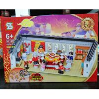 Lego lắp ghép Đón tết bên gia Đình Sembo Block SY1477