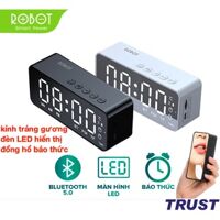 Loa Bluetooth 5.0 màn hình LED kiêm đồng hồ báo thức và kính tráng gương công suất lớn hỗ trợ thẻ nhớ Robot RB150