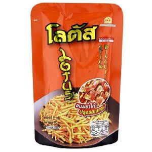 Lốc 13 gói bánh que Dorkbua Lotus vị thịt heo xông khói cam 25g gói