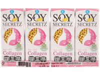 Lốc 4 hộp sữa đậu nành collagen Soy Secretz 180ml