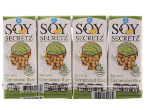 Lốc 4 hộp sữa đậu nành gạo mầm Soy Secretz 180ml