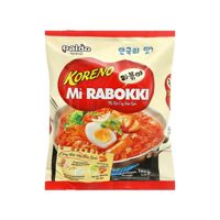 Lốc 5 gói mì xào cay Koreno Rabokki 102g