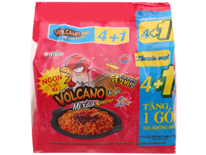 Lốc 5 gói mì xào Koreno Volcano vị gà 118g