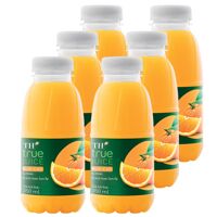 Lốc 6 chai nước cam tự nhiên TH True Juice 350ml