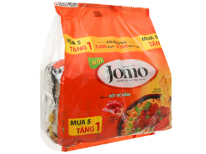 Lốc 6 gói mì Jomo vị xốt bò hầm 78g