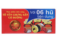 Lốc 6 hũ tổ yến chưng đường phèn Sài Gòn Anpha 70ml