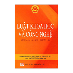 Luật Khoa Học Và Công Nghệ (Có Hiệu Lực Từ 01/01/2014)