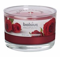 Ly nến thơm Bolsius Velvet Rose BOL6280 440g hương hoa hồng