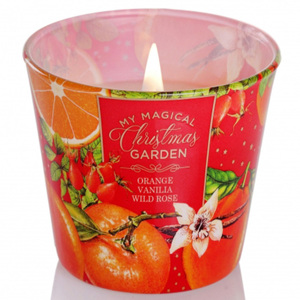 Ly nến thơm tinh dầu Bartek Christmas Garden 115g QT028601 - cam, lê, quế