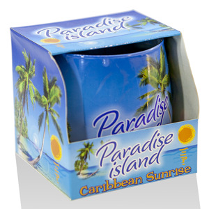 Ly nến thơm tinh dầu Bartek Paradise Island 100g QT02780 - hương gió biển