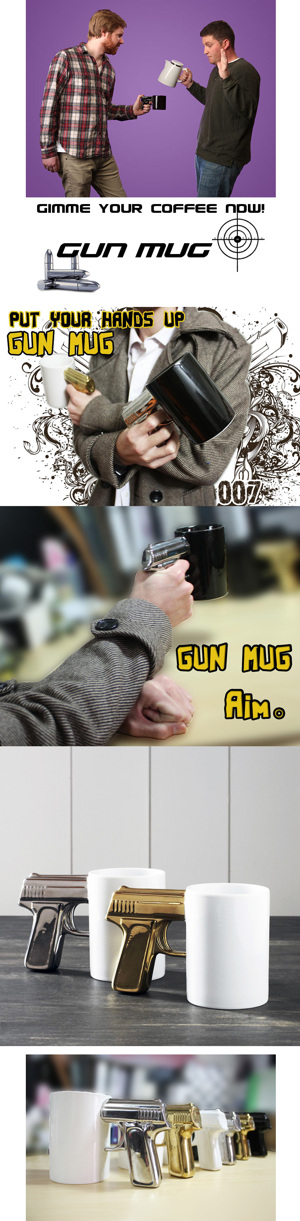 Ly súng lục Gun Mug