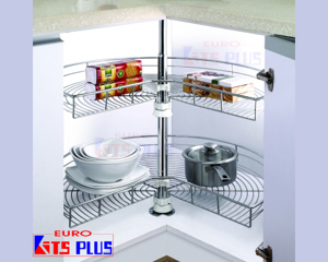 Mâm xoay inox nan bóng mở 3/4 Eurokits GK.270