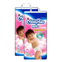 Bộ 2 tã quần MamyPoko gái size L 28 miếng