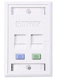 Mặt nạ 2 port Dintek Wallplate (1303-11031)