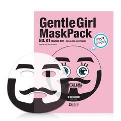 Mặt nạ Macho Boy dưỡng da nhạy cảm SNP Gentle Girl Macho Boy Soothing Mask Pack 25g