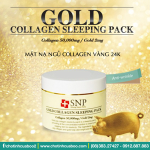 Mặt nạ ngủ SNP vàng Gold Collagen Sleeping Pack