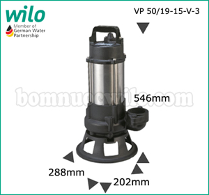 Máy bơm chìm nước thải Wilo VP 50/19-15-V-3