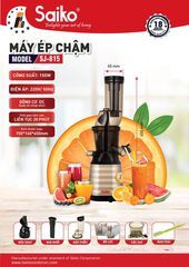 Máy ép chậm Saiko SJ-815