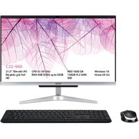 Máy tính để bàn Acer Aspire C22-960 DQ.BD8SV.001 - Intel Core i3-10110U, 4GB RAM, HDD 1TB + SSD 128GB, Intel UHD Graphics, 21.5 inch