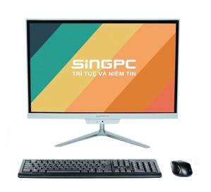 Máy tính để bàn SingPC M19K672-W - Intel Pentium Gold G6400, RAM 4GB, SSD 256GB, Intel UHD Graphics 610, 19 inch