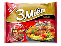 Mì 3 Miền Gold bò hầm rau thơm gói 75g