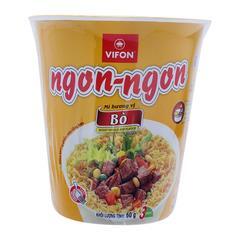 Mì hương vị bò ăn liền Ngon Ngon cốc 60g