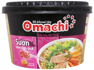 Mì khoai tây Omachi sườn hầm ngũ quả hộp 92g