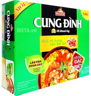 Mì khoai tây vị lẩu tôm chua cay Cung Đình thùng 30 gói x 80g