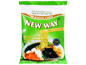 Mì không chiên New Way rong biển gói 70g