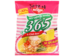 Mì không chiên Nissin 365 xí quách thịt bằm gói 64g