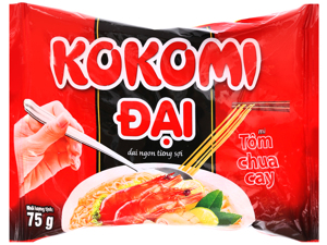 Mì Kokomi Đại tôm chua cay gói 75g