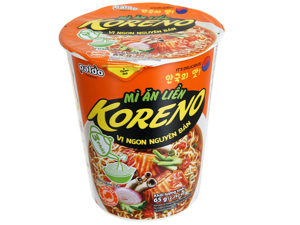 Mì Koreno vị kim chi ly 65g